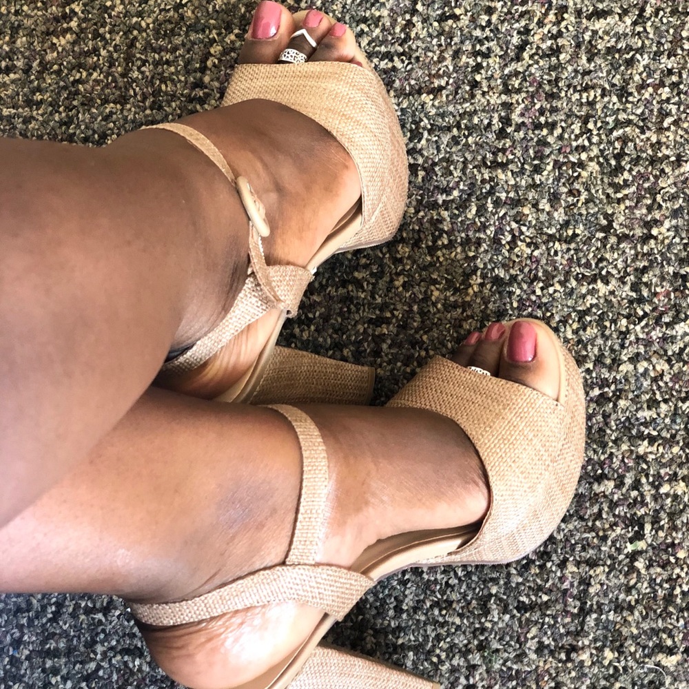 Seaside sandals worn worn once